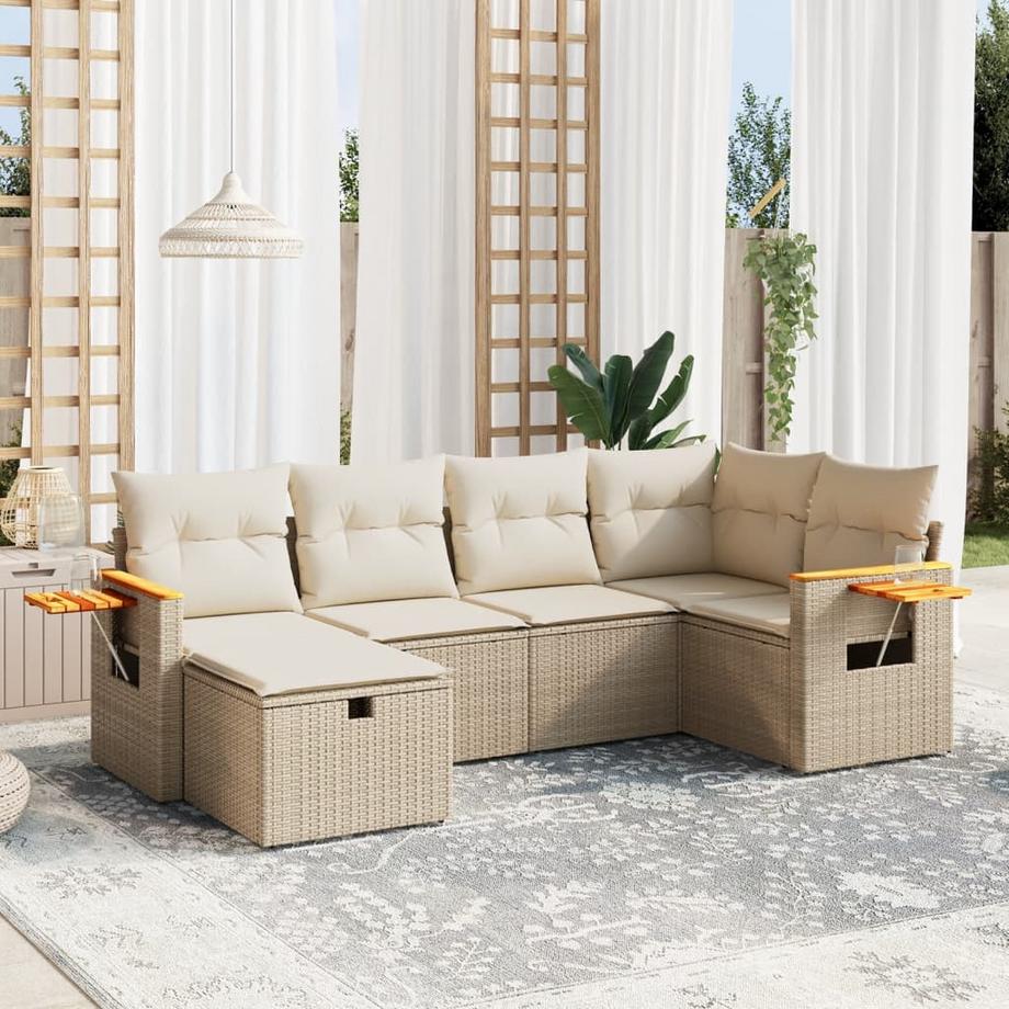 VidaXL set divano da giardino Polirattan  