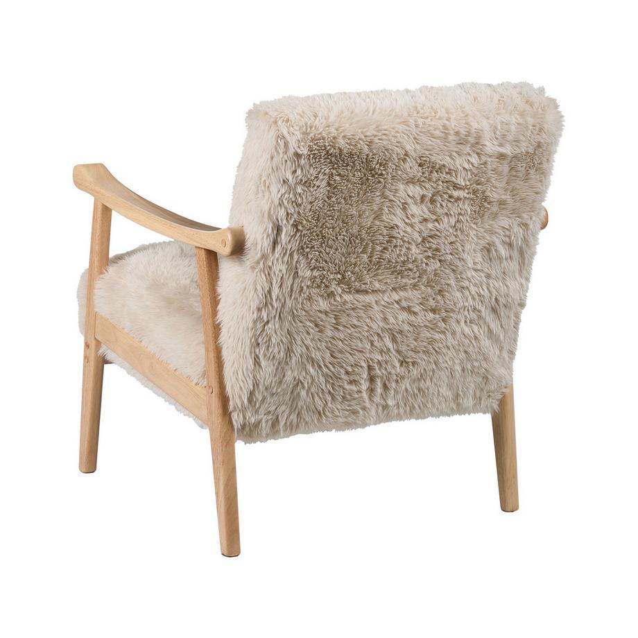 Beliani Fauteuil en Fourrure synthétique Cottage LEKNES  