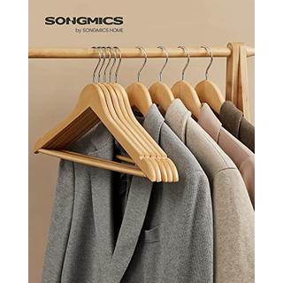 Pricenet Eleganti grucce in legno massello: lisce, resistenti, antiscivolo  