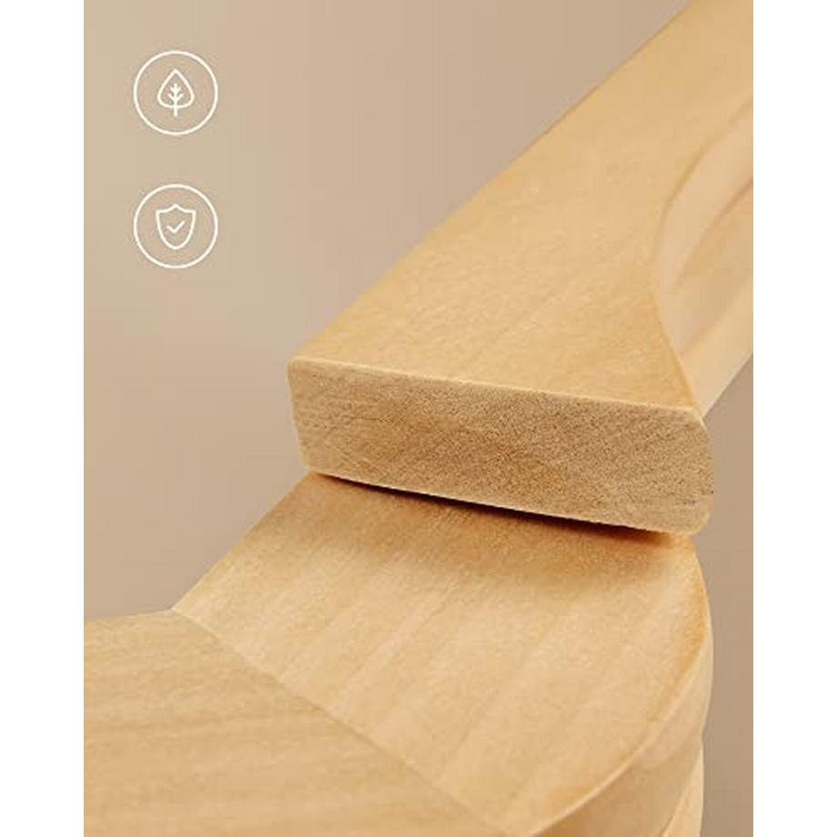 Pricenet Eleganti grucce in legno massello: lisce, resistenti, antiscivolo  