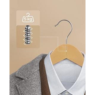 Pricenet Eleganti grucce in legno massello: lisce, resistenti, antiscivolo  