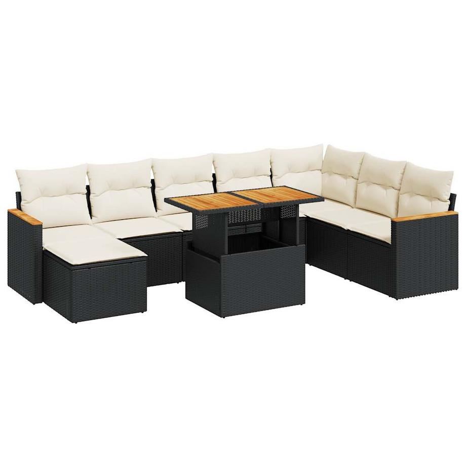 Ensemble de canapés de jardin rotin synthétique