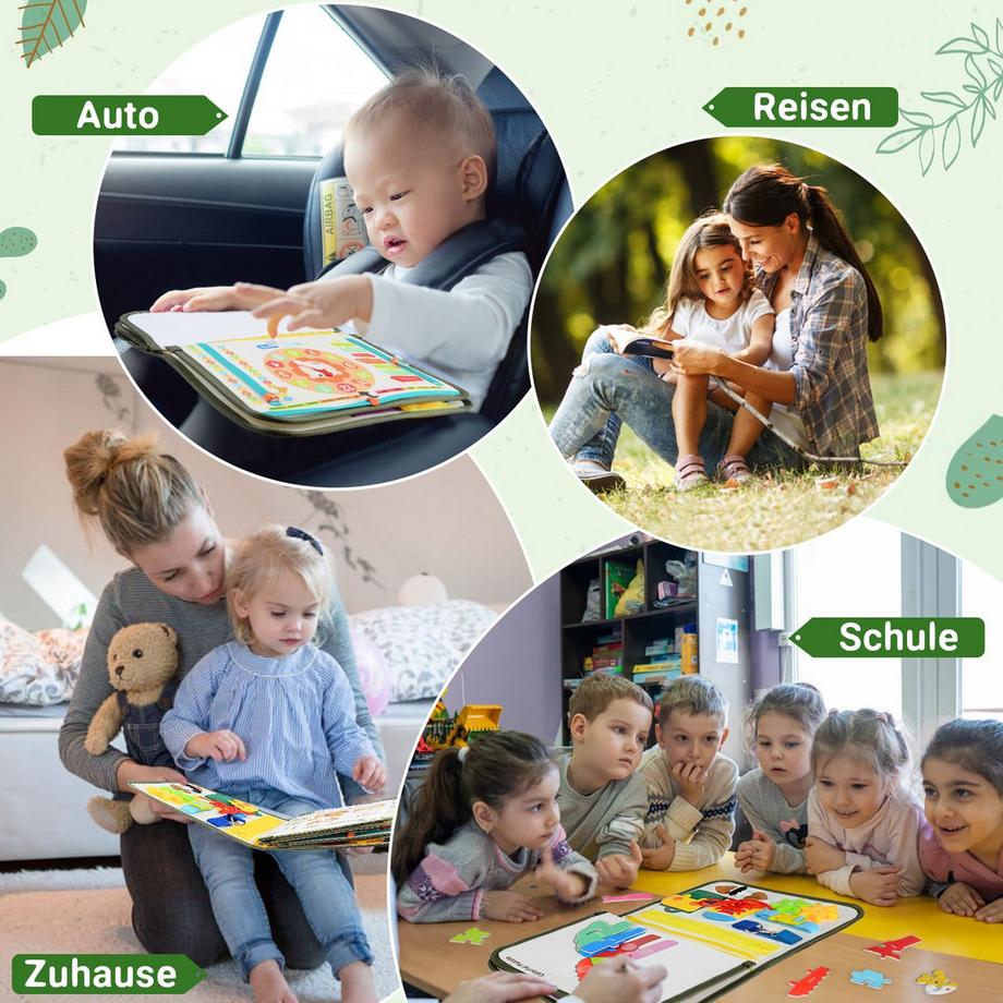 Activity-board  Beschäftigtes Brett 8 in 1 Spielzeug Aktivitätsbrett Motorspielzeug & Lernspielzeug 