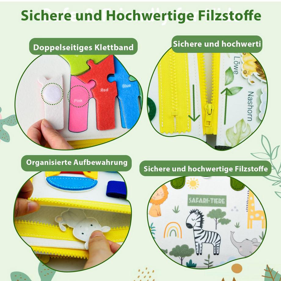 Activity-board  Beschäftigtes Brett 8 in 1 Spielzeug Aktivitätsbrett Motorspielzeug & Lernspielzeug 