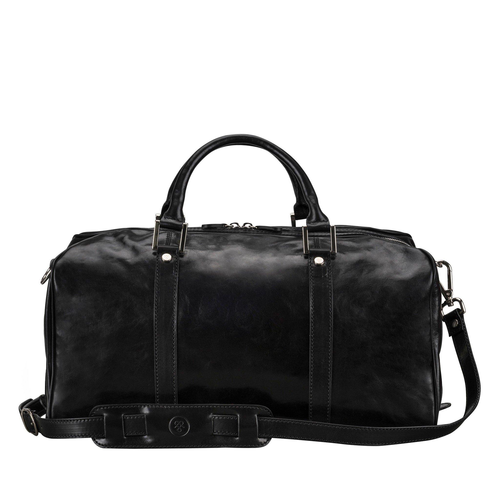 Maxwell Scott  FleroS - Kleine Leder Weekender Reisetasche 