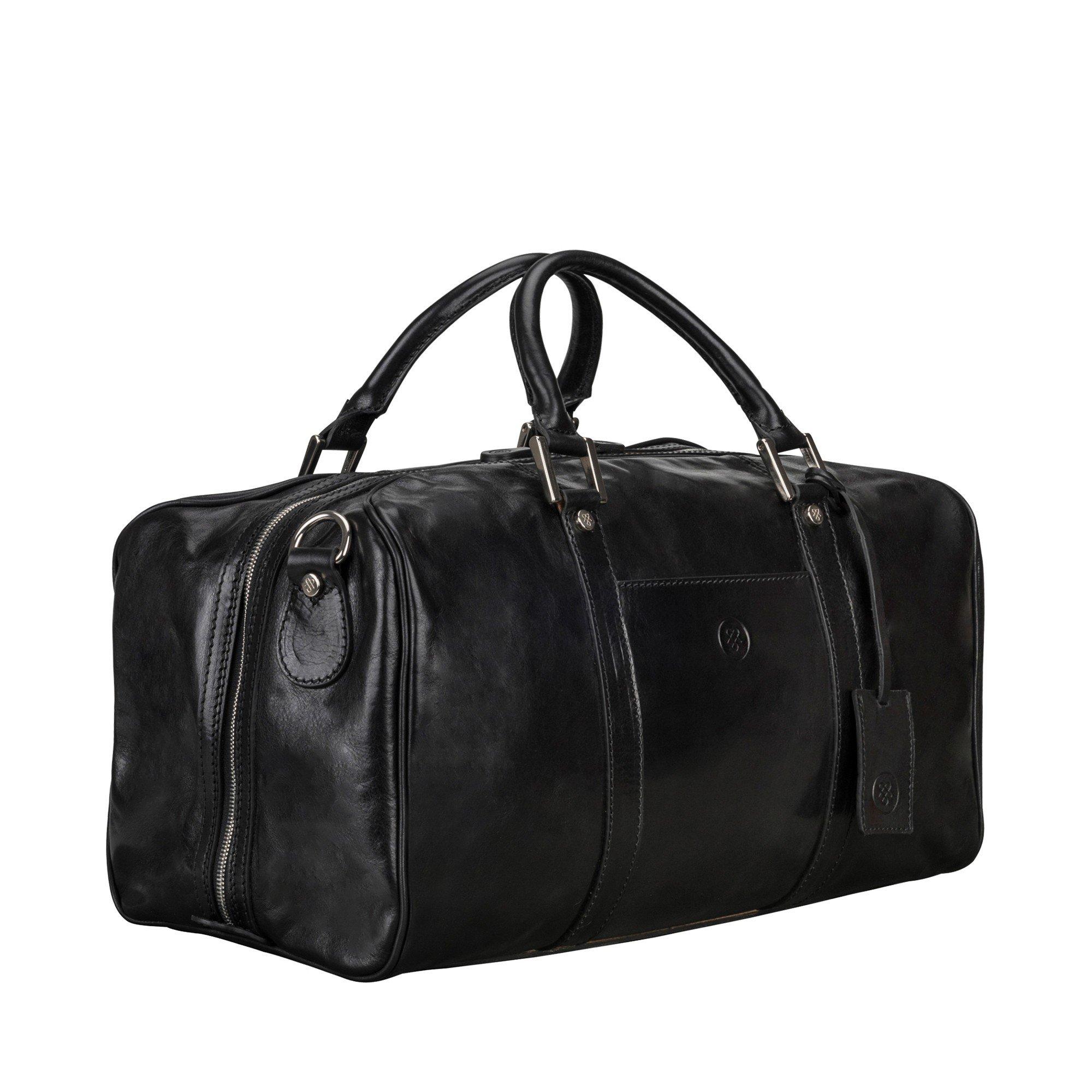 Maxwell Scott  FleroS - Kleine Leder Weekender Reisetasche 