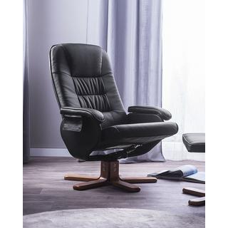 Beliani Fauteuil massant en Cuir PU Rétro RELAXPRO  