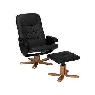 Beliani Fauteuil massant en Cuir PU Rétro RELAXPRO  