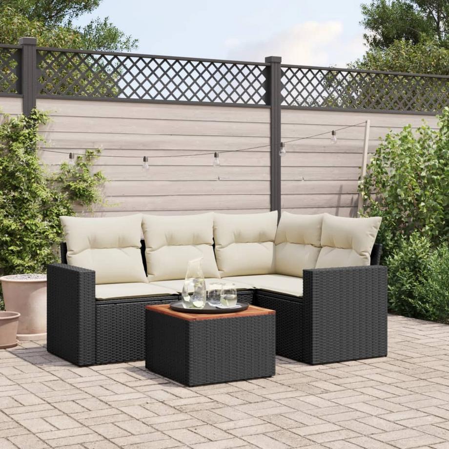 VidaXL Ensemble de canapés de jardin rotin synthétique  