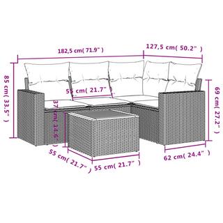 VidaXL Garten sofagarnitur poly-rattan  