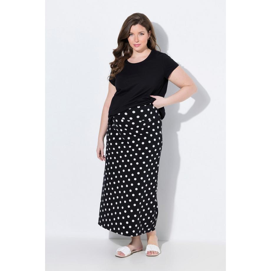 Ulla Popken Bellieva Gonna Maxi Jersey Fantasia Fascia Elastica  