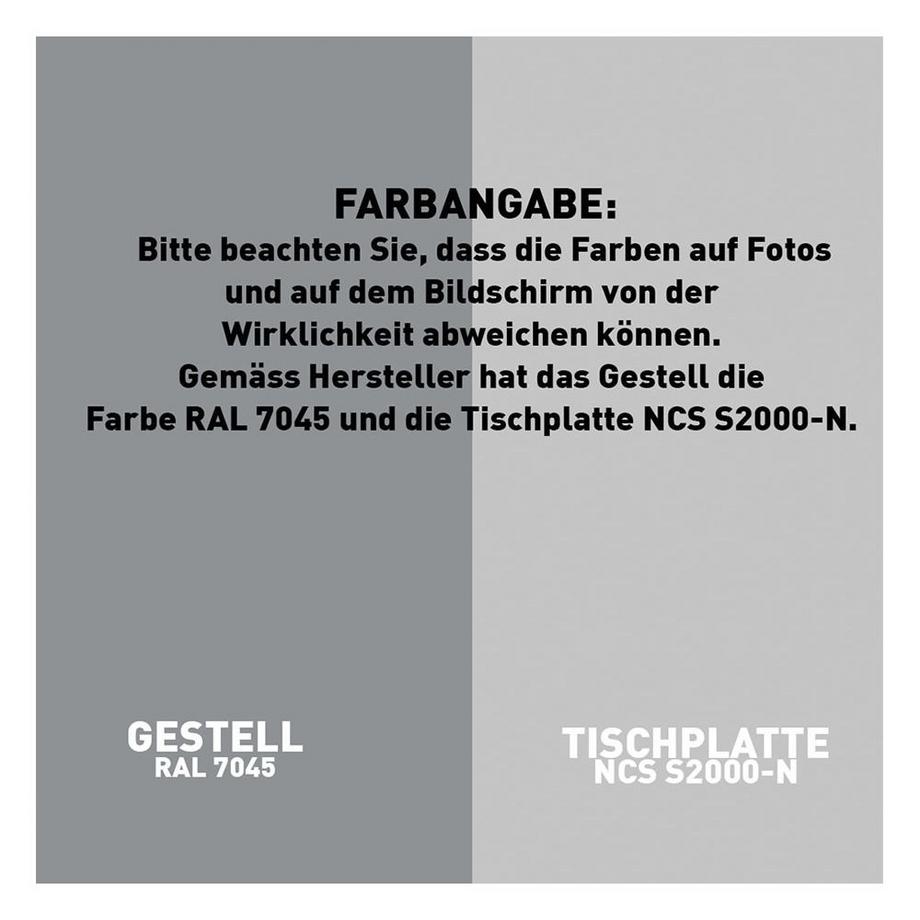 Contini Tavolo da ufficio ad altezza regolabile 2.0x0.9m Grigio/Gestell RAL 7045  