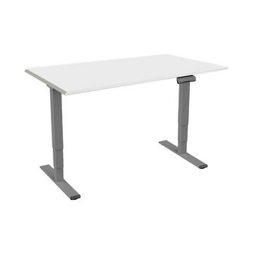 Table de bureau réglable en hauteur 2.0x0.9m gris / piétement gris RAL 7045