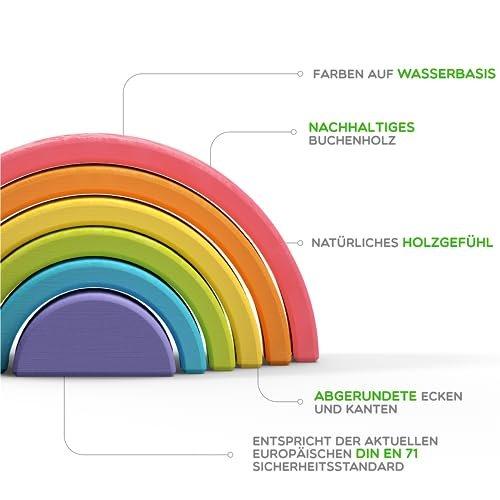 Activity-board  Regenbogen aus Holz: Motorikspielzeug, Kinderspielzeug 