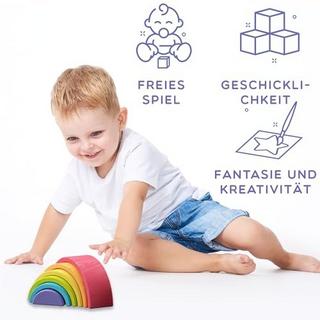 Activity-board  Regenbogen aus Holz: Motorikspielzeug, Kinderspielzeug 