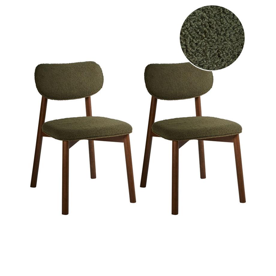 Set di 2 sedie da pranzo en Bouclé Retrò MILLS