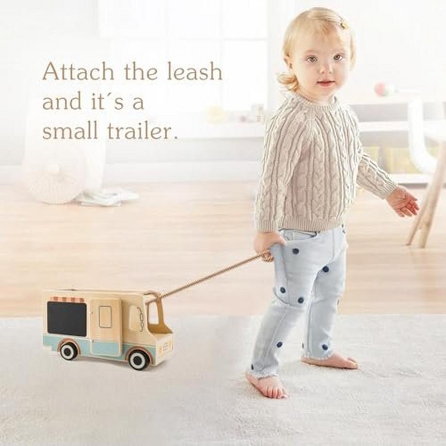 Activity-board  Holzspielzeug, Eiscreme-Set, Eiscreme-Stand mit beweglichen Rädern, Eiscreme-Laden, Rollenspiel 