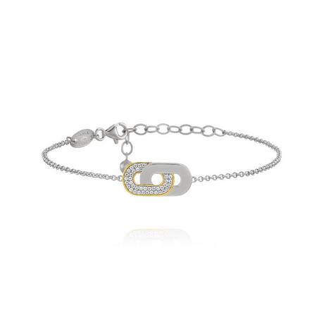 Charles Garnier  STYLES-Armband aus zweifarbigem Silber und Zirkonoxid 