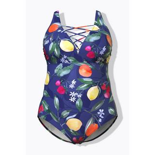 Ulla Popken Costume da bagno fantasia frutta coppe morbide allacciatura  