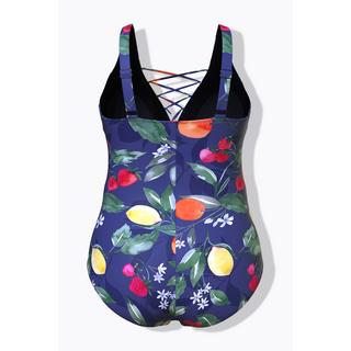 Ulla Popken Costume da bagno fantasia frutta coppe morbide allacciatura  