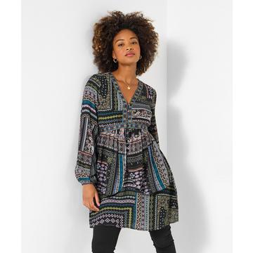 Robe tunique bohème noire