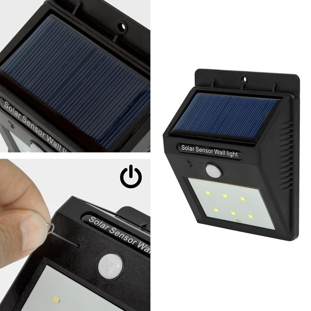 Tectake 2 LED Solar Leuchten mit Bewegungsmelder  