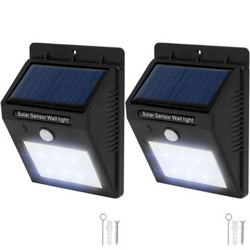 2 LED Solar Leuchten mit Bewegungsmelder