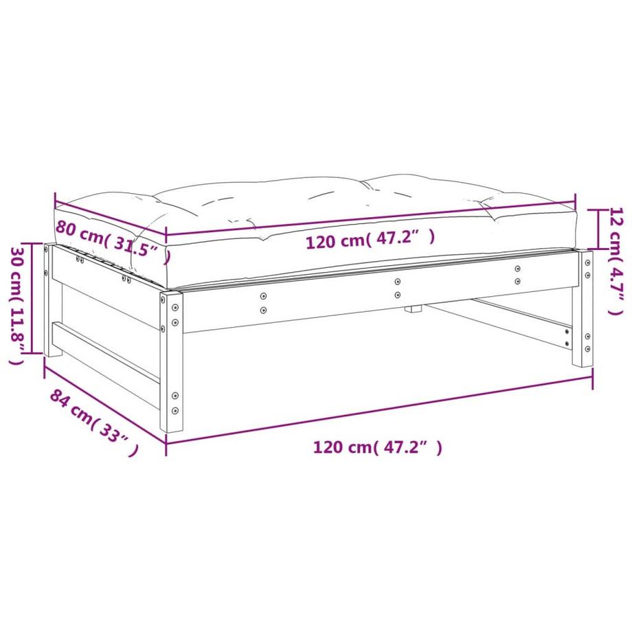 VidaXL Gartenhocker kiefernholz  