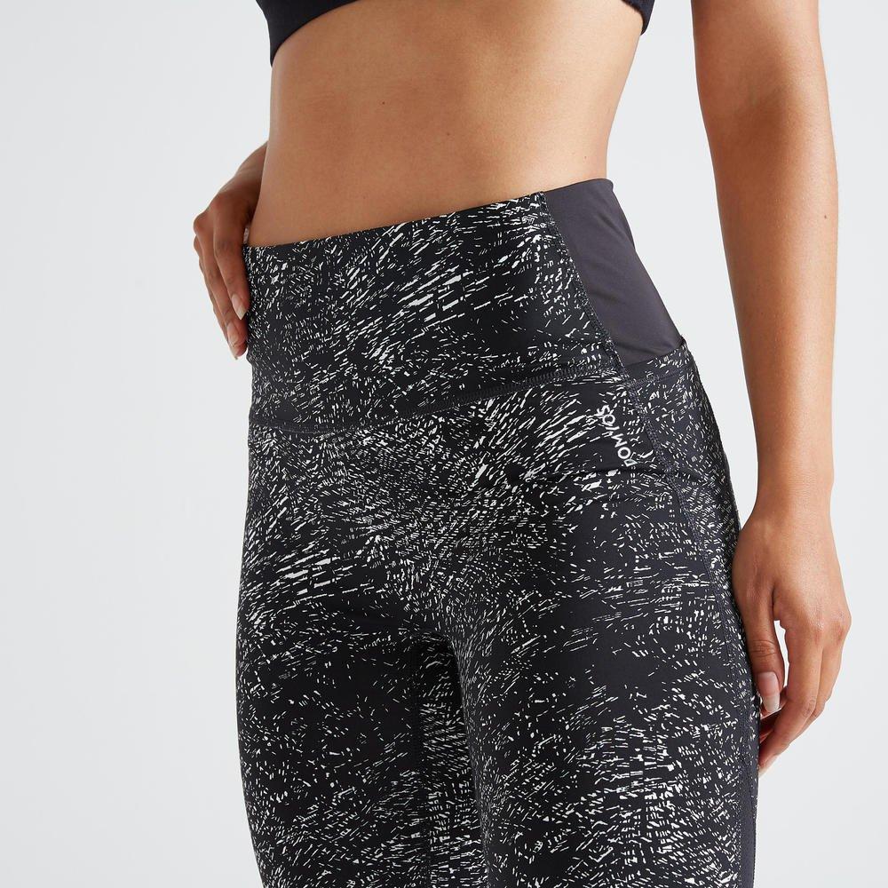 DOMYOS  Leggings donna vita alta modellante poliammide elastan 