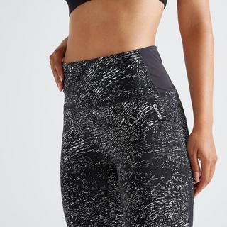 DOMYOS  Leggings donna vita alta modellante poliammide elastan 