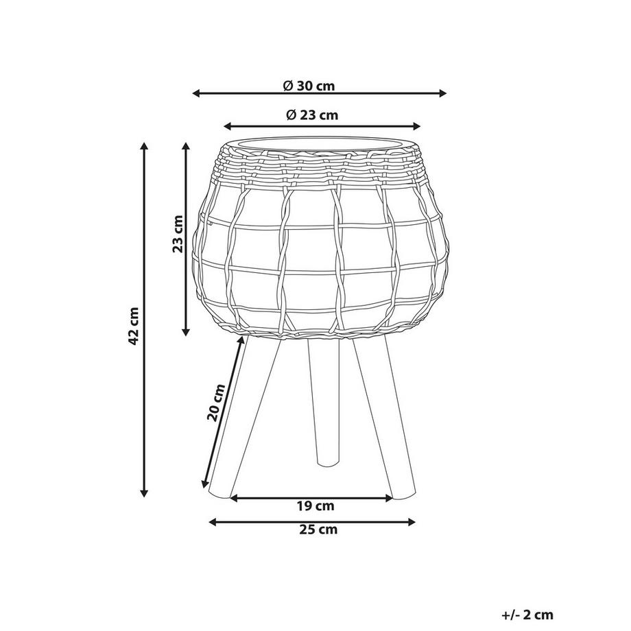 Beliani Vaso per piante rialzato en Fibra d'argilla  DARMERA  