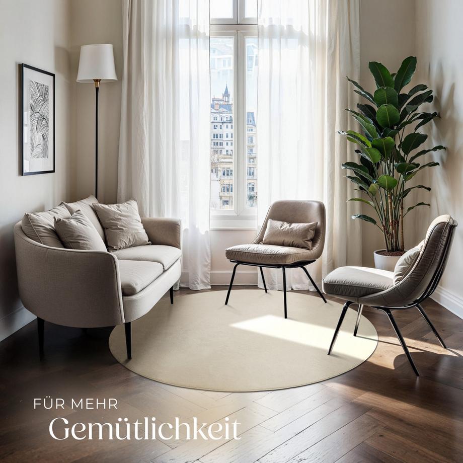 Tectake Kurzflorteppich Soft Zone verschiedene Größen und Farben flauschige Oberfläche  