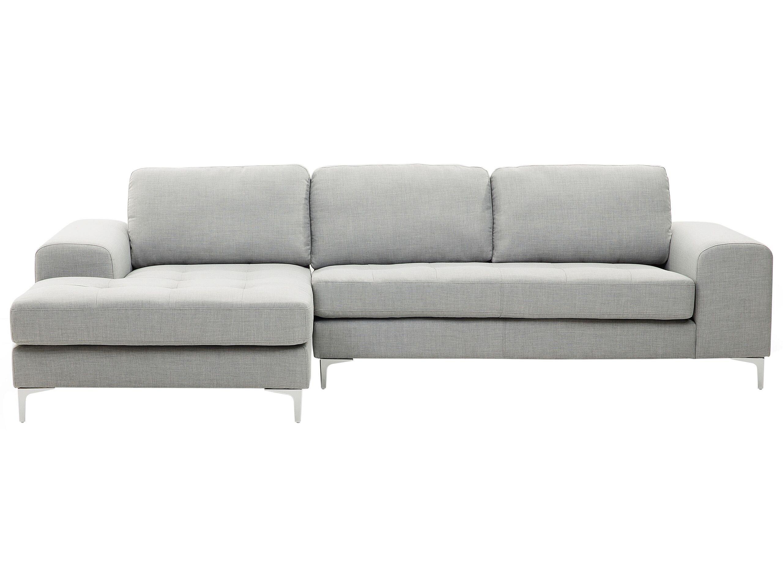 Beliani Rechtsseitiges Ecksofa aus Polyester Modern KIRUNA  