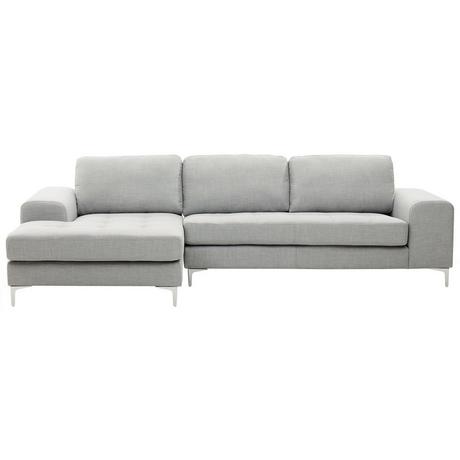 Beliani Rechtsseitiges Ecksofa aus Polyester Modern KIRUNA  