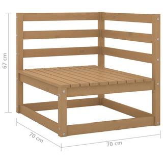 VidaXL divano ad angolo Legno di pino  