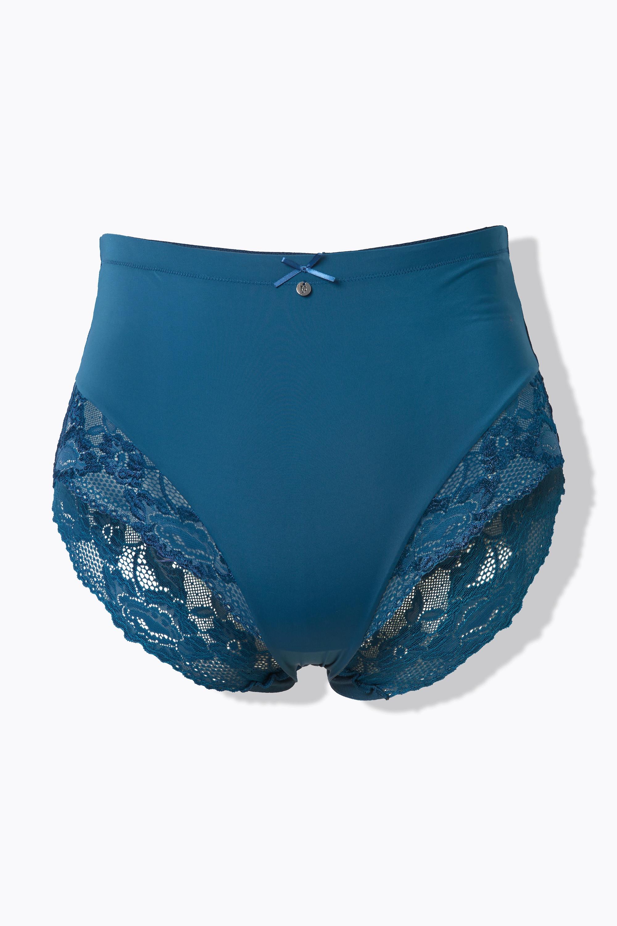 Ulla Popken Slip Midi Pizzo Trasparente Arricciato Dietro  