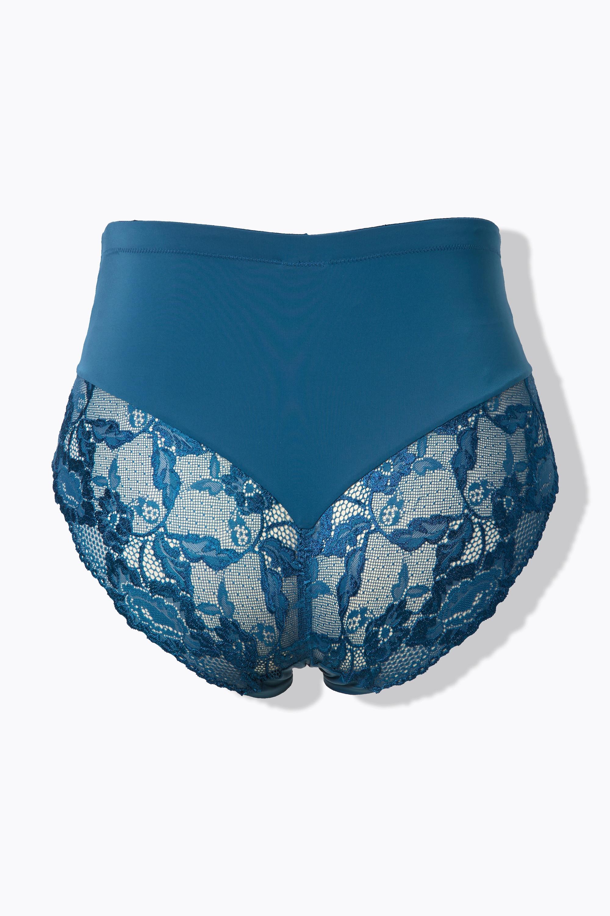 Ulla Popken Slip Midi Pizzo Trasparente Arricciato Dietro  