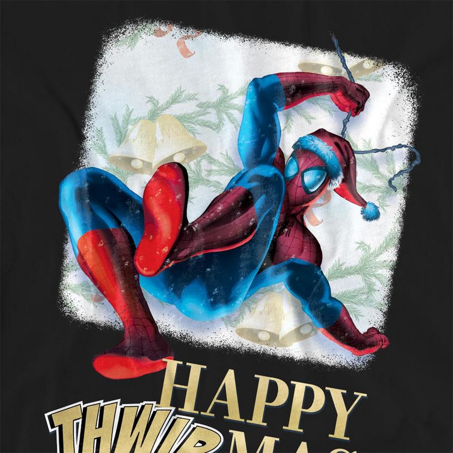 Spider-Man Happy Thwipmas T-Shirt mit weihnachtlichem Design  