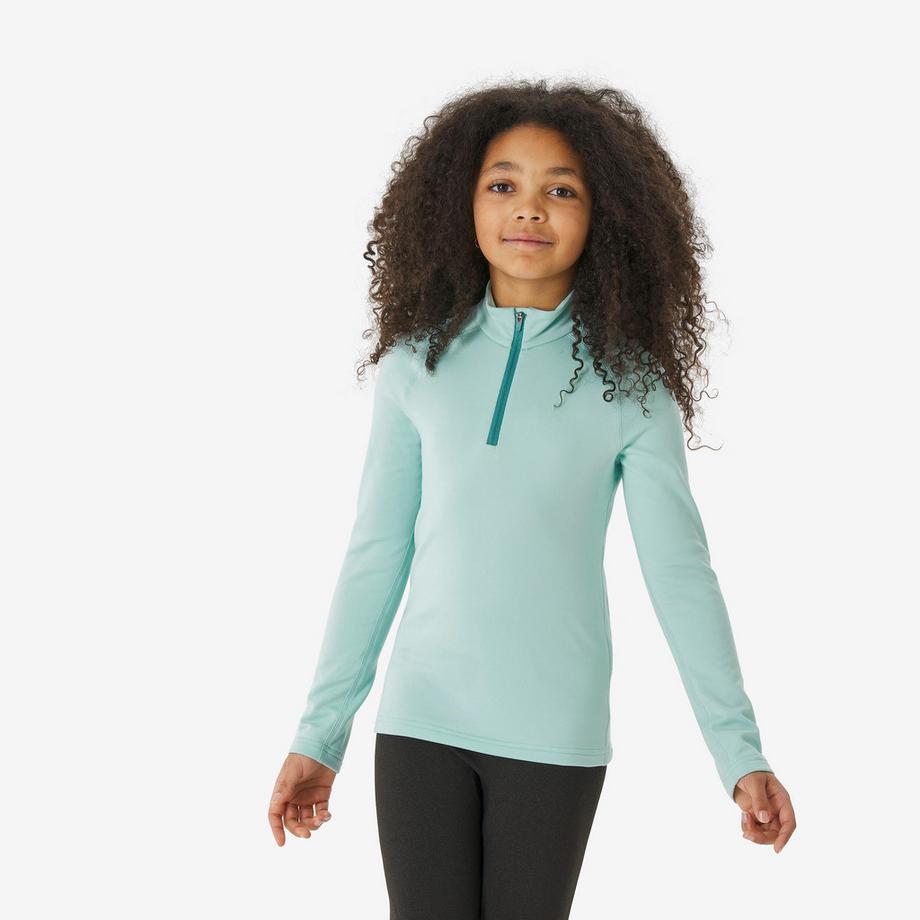 WEDZE  Sous-vêtement de ski enfant chaud 1/2-zip polyester 