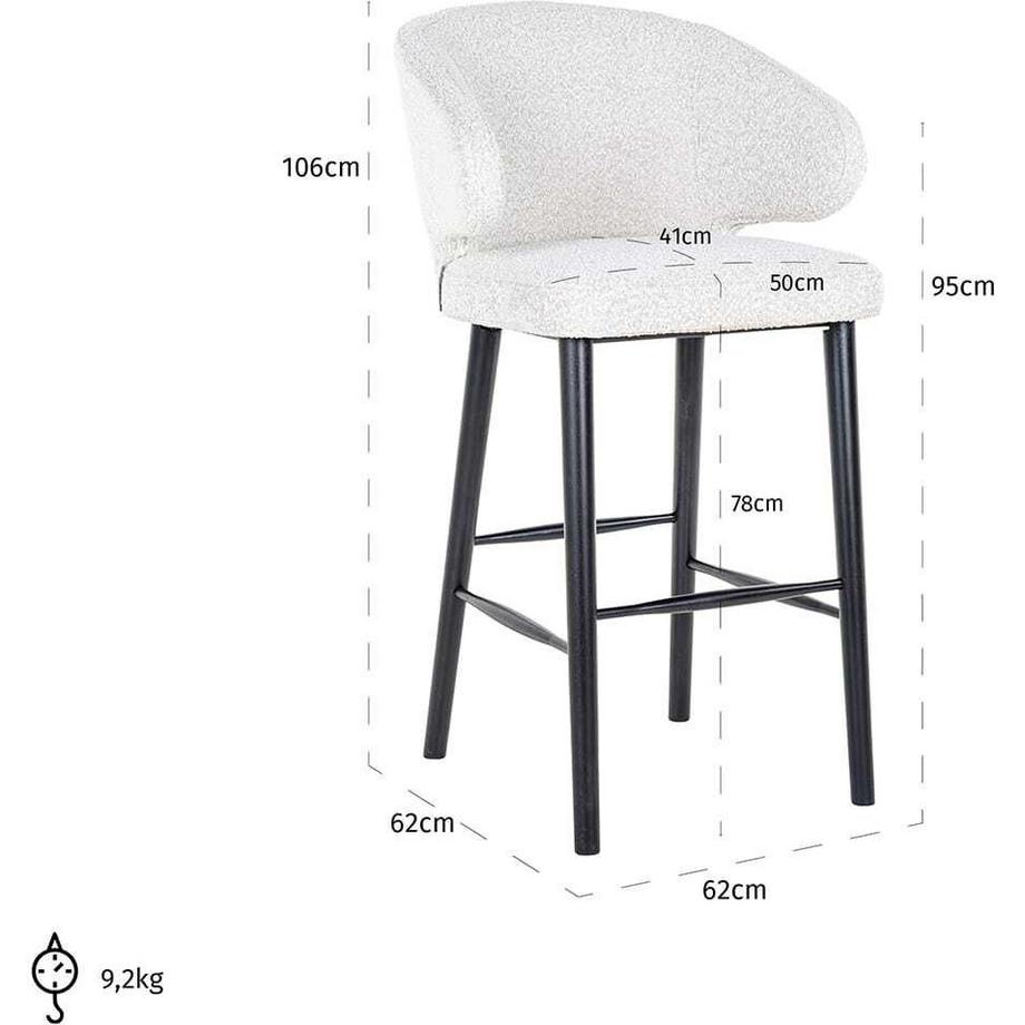 mutoni Barstuhl Indigo weiss 106  