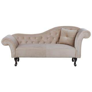 Beliani Chaise longue versione destra en Velluto Glamour LATTES  