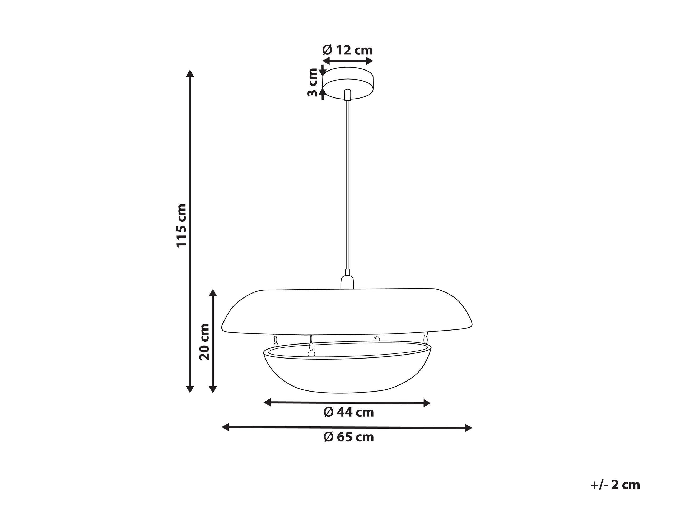 Beliani Lampe suspension en Corde en papier Boho KIDEPO  