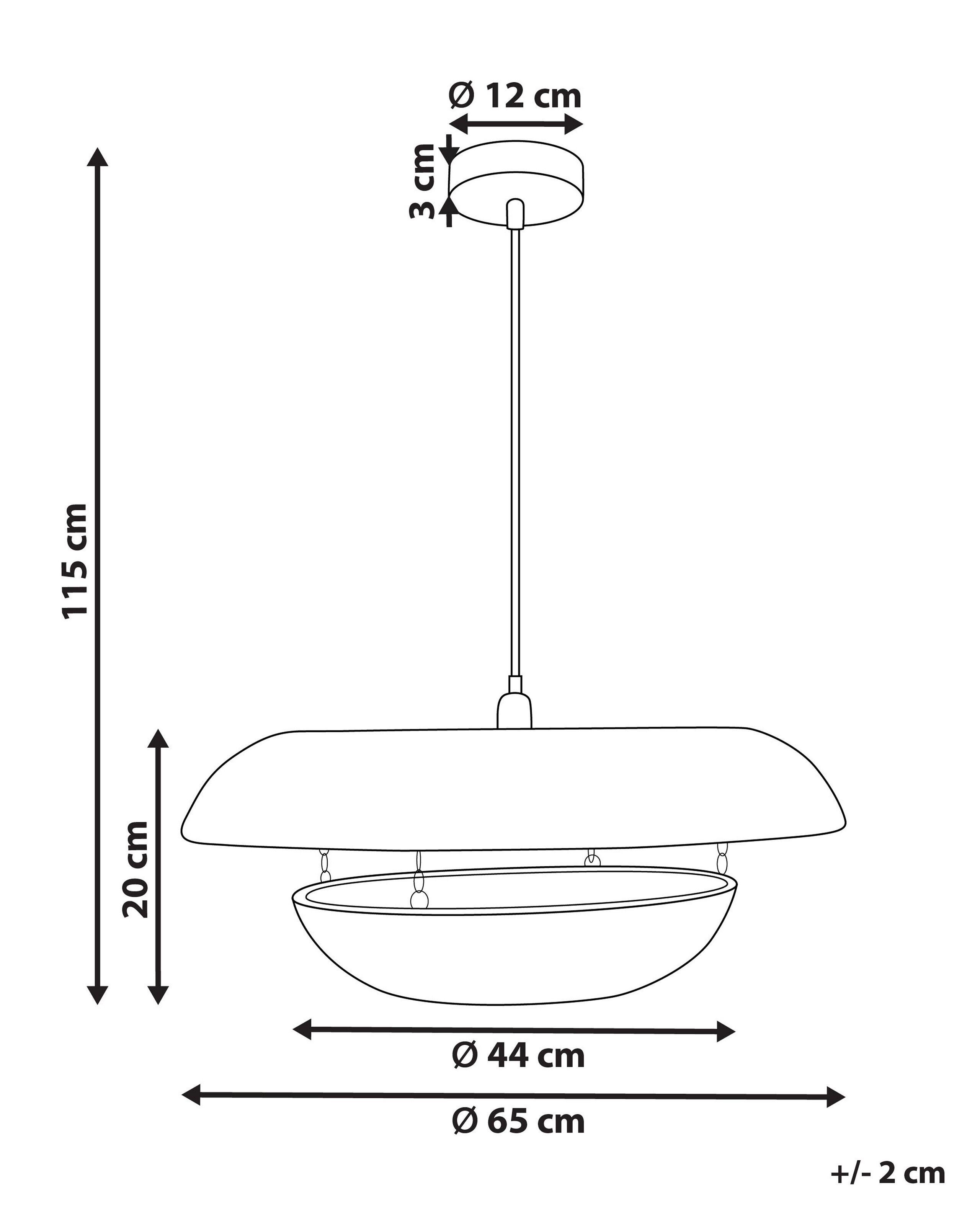 Beliani Lampe suspension en Corde en papier Boho KIDEPO  