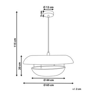 Beliani Lampe suspension en Corde en papier Boho KIDEPO  