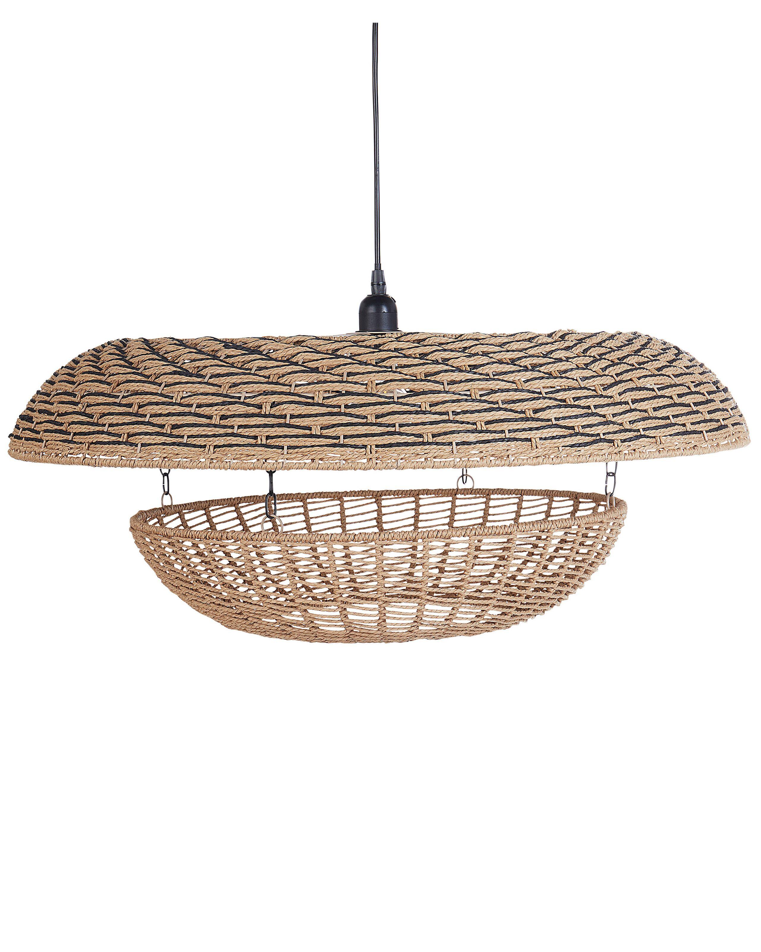 Beliani Lampadario en Corda di carta Boho KIDEPO  