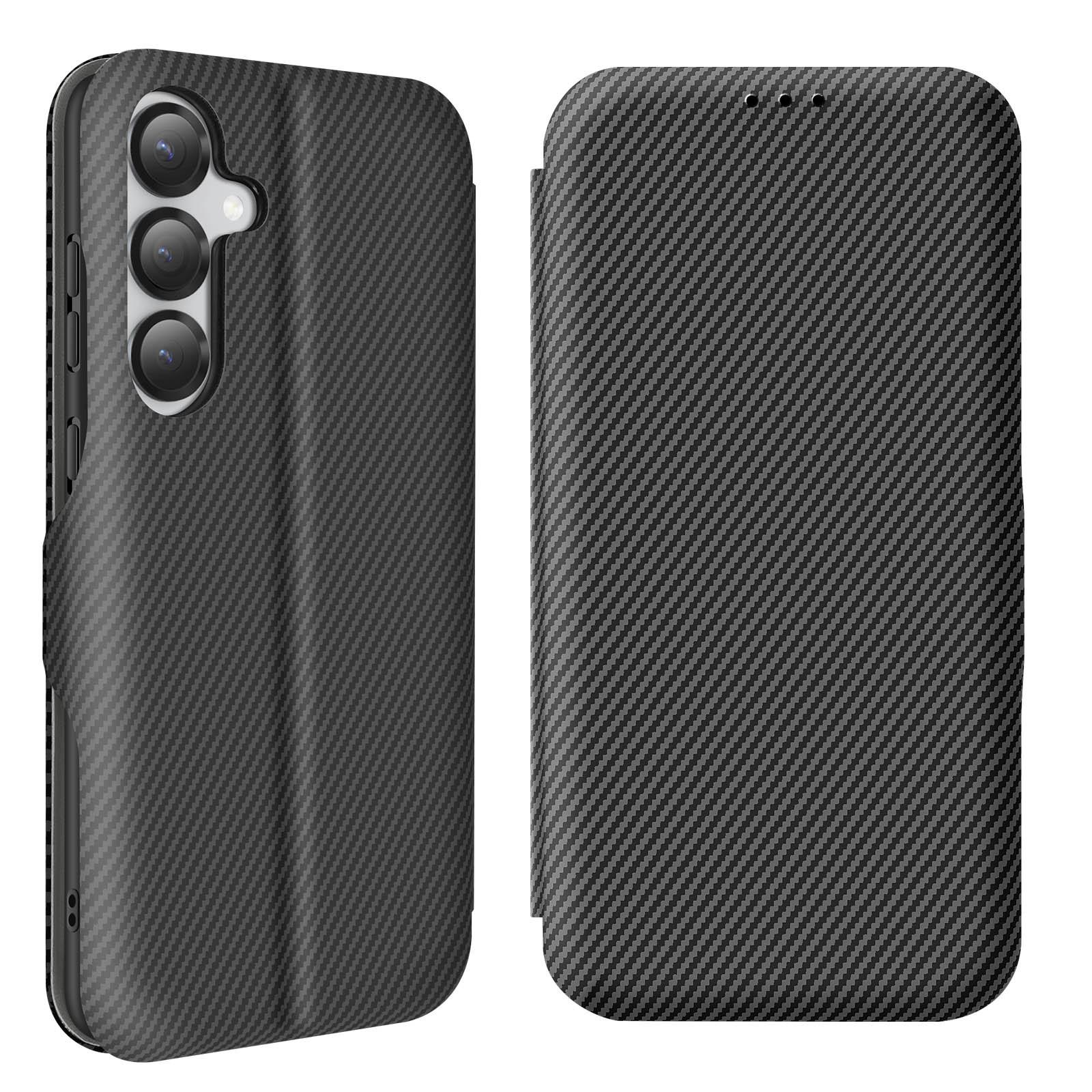 Avizar  Etui Samsung S25 Carbon Schwarz 