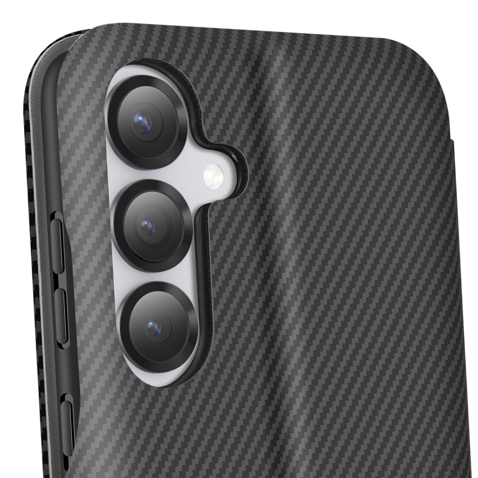 Avizar  Etui Samsung S25 Carbon Schwarz 