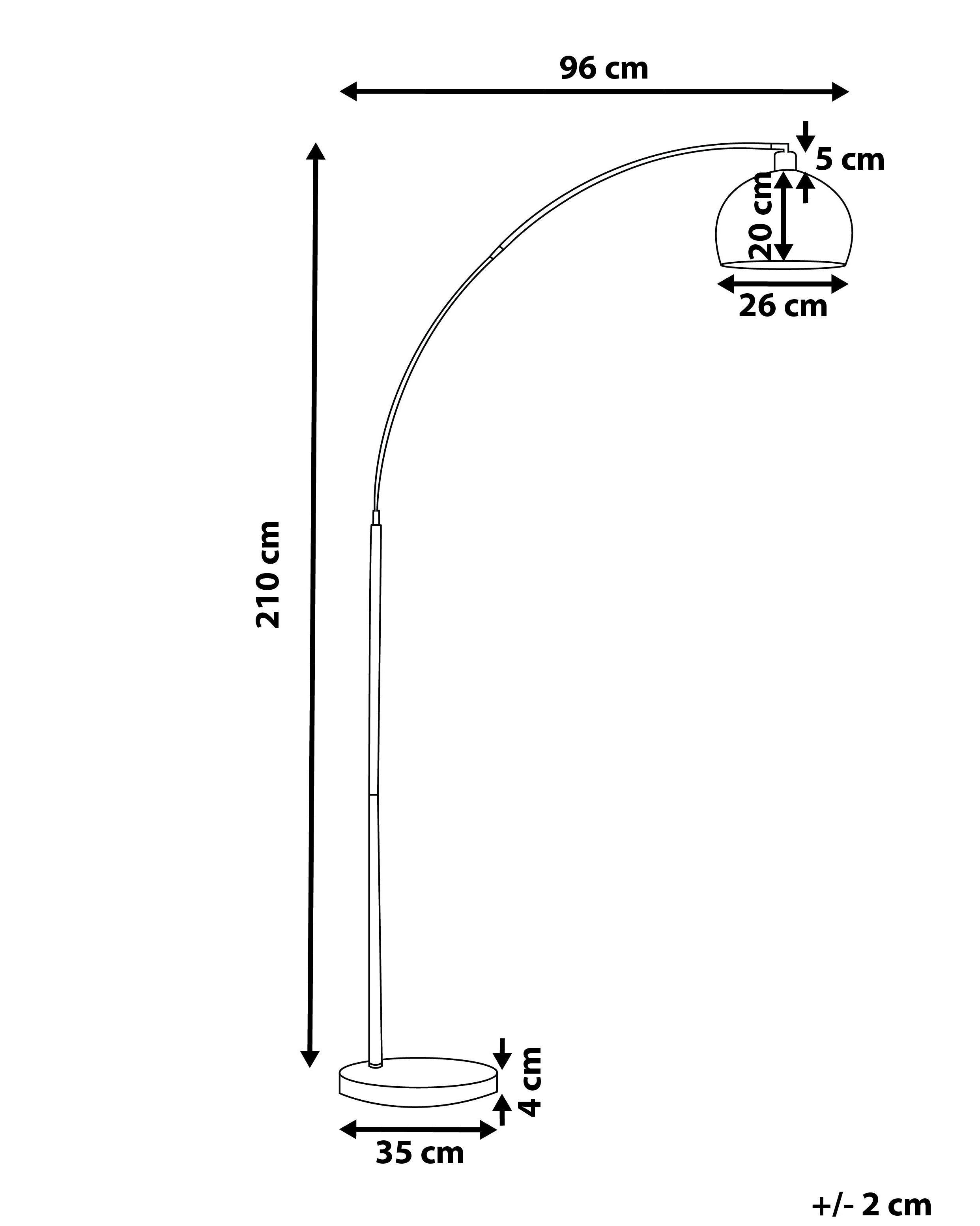 Beliani Lampadaire en Métal Moderne PAROO  