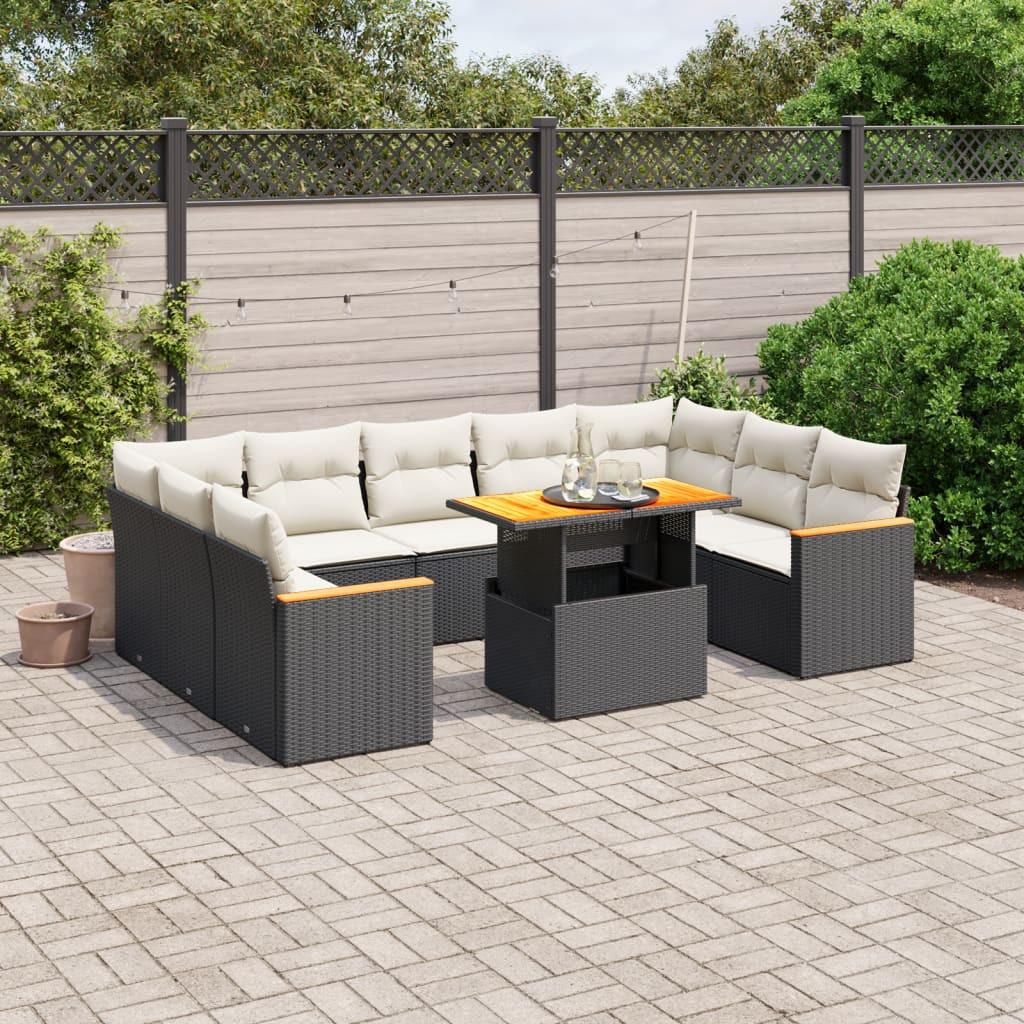 VidaXL set divano da giardino Polirattan  