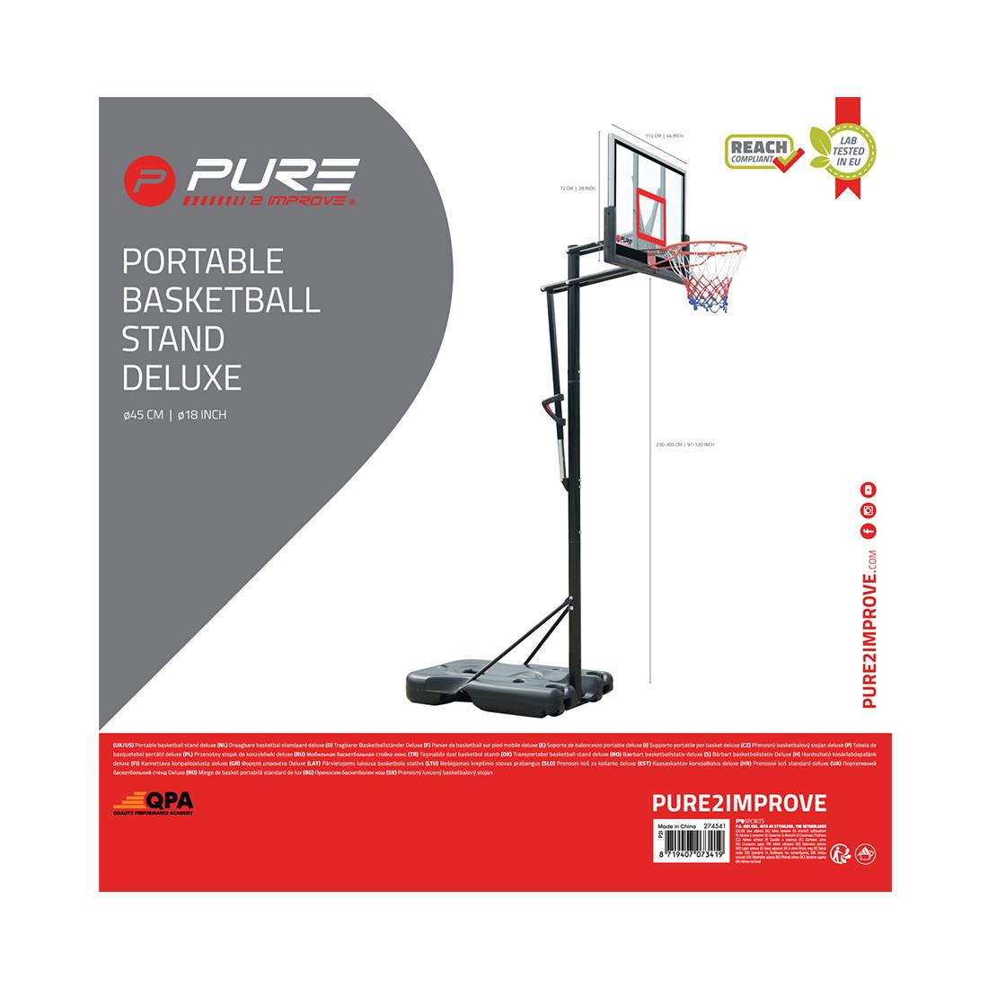 Pure2Improve  Basketballständer tragbarer 